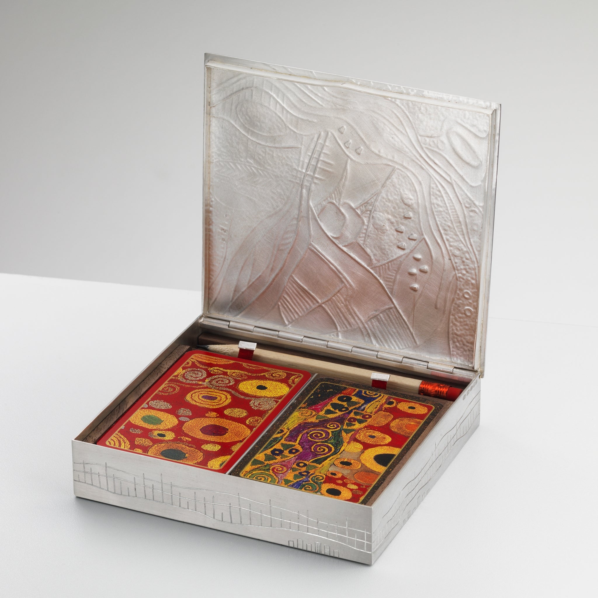 Randolph’s Leap Waterfall Card Box in Silver and Wood